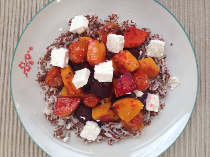 Roasted Beetroot and Squash with Quinoa